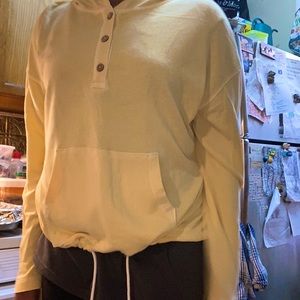 Yellow drawstring hoodie